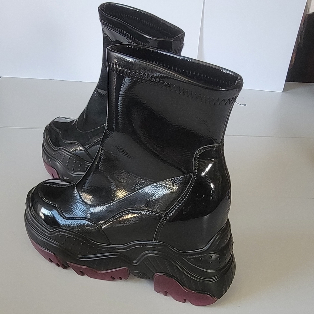 Dolls Kill Purple and Black Platform Shoes